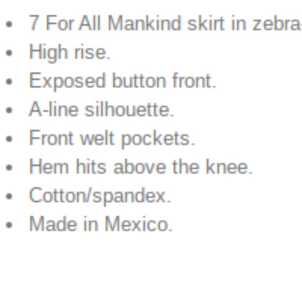 7 Fam Zebra-Print Button-Front Midi Skirt - image 4